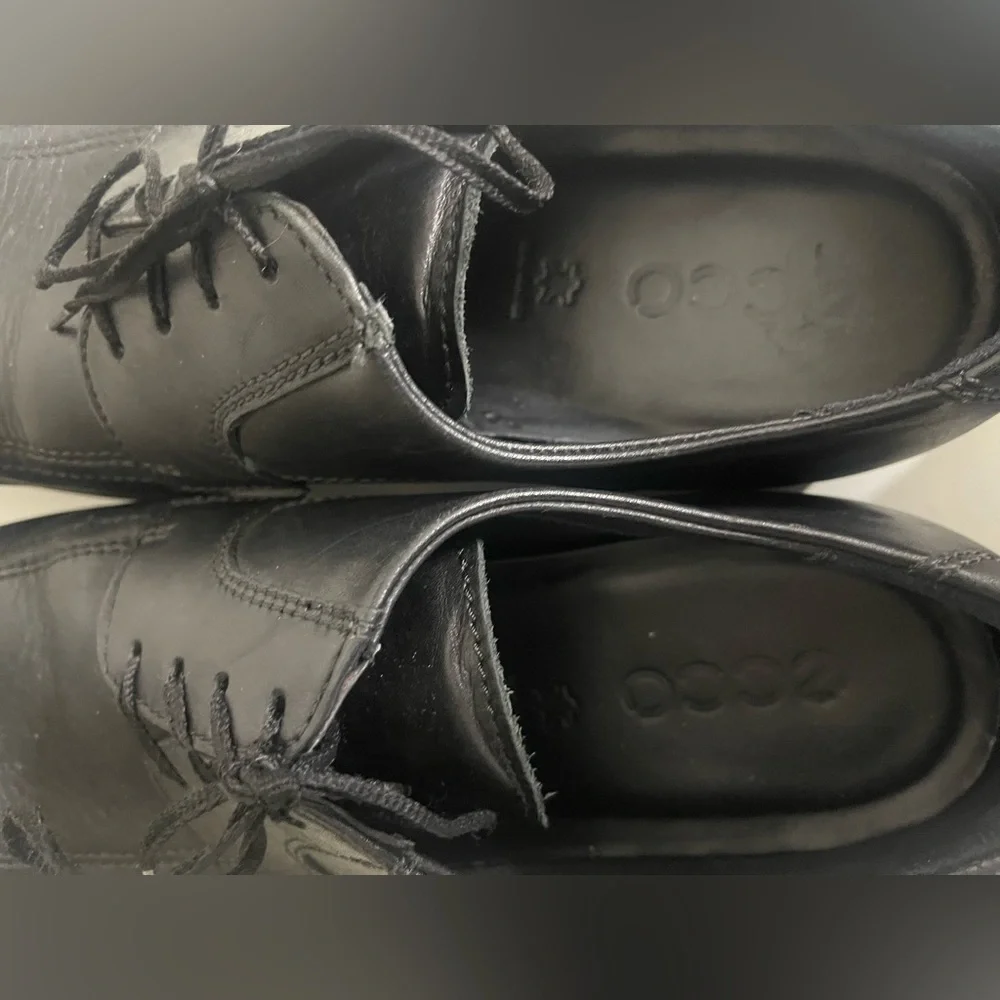 Ecco Black Leather Footwear Size‎ 12